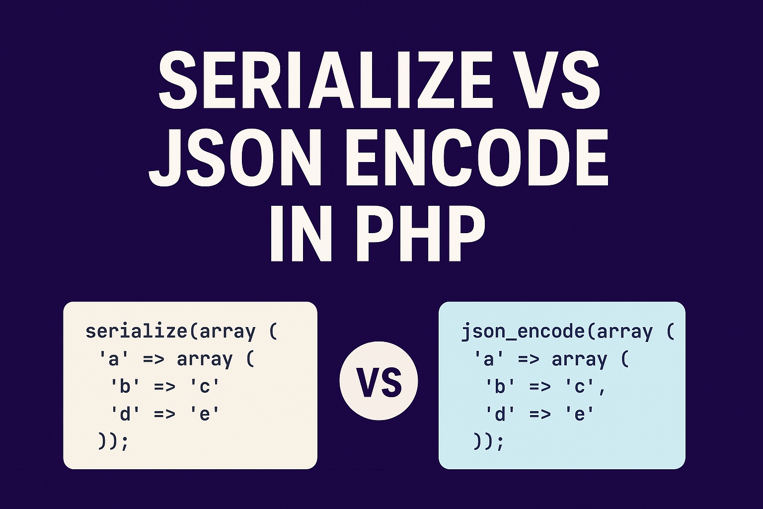 Serialize vs. JSON Encode in PHP: Which to Choose for Storing Multi-Dimensional Associative Arrays?